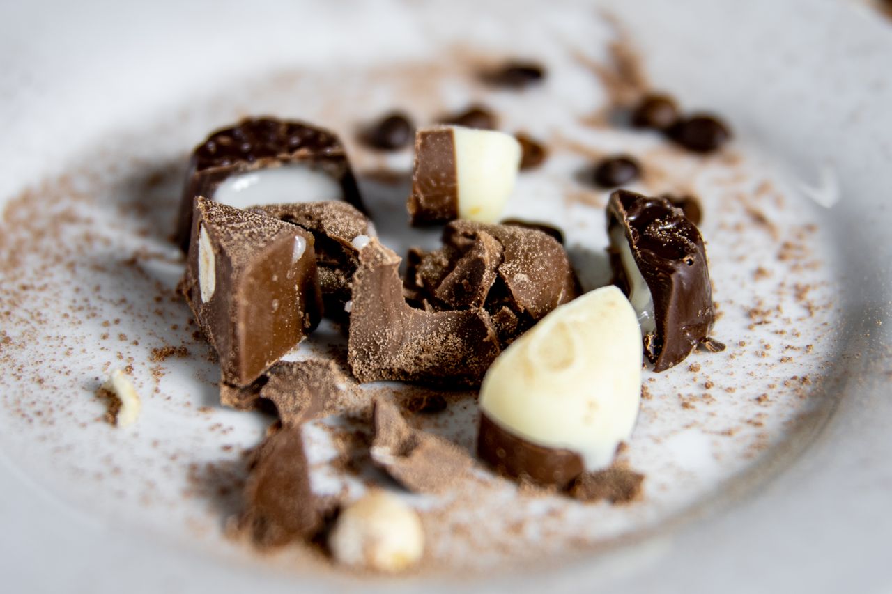 Crafting Captivating Headlines: Your awesome post title goes here Delicious variety of milk and white chocolates on a plate with cocoa powder.